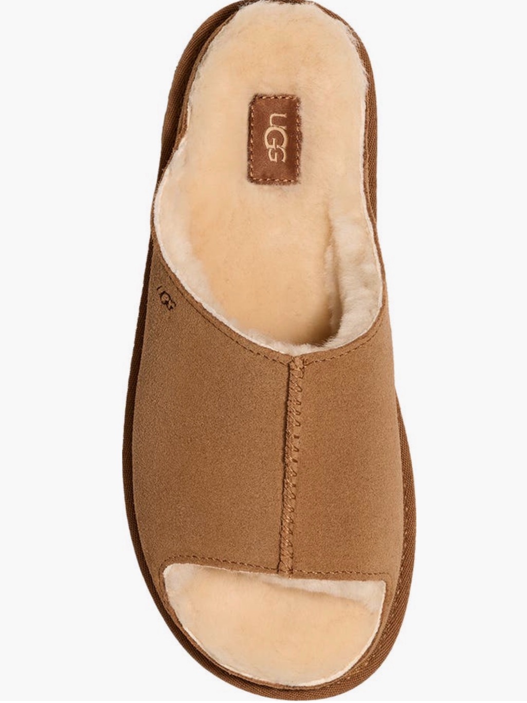 Ugg Greenport Slides Chestnut Suede Open-Toe Sheepskin Slide Size 11 (Men’s)